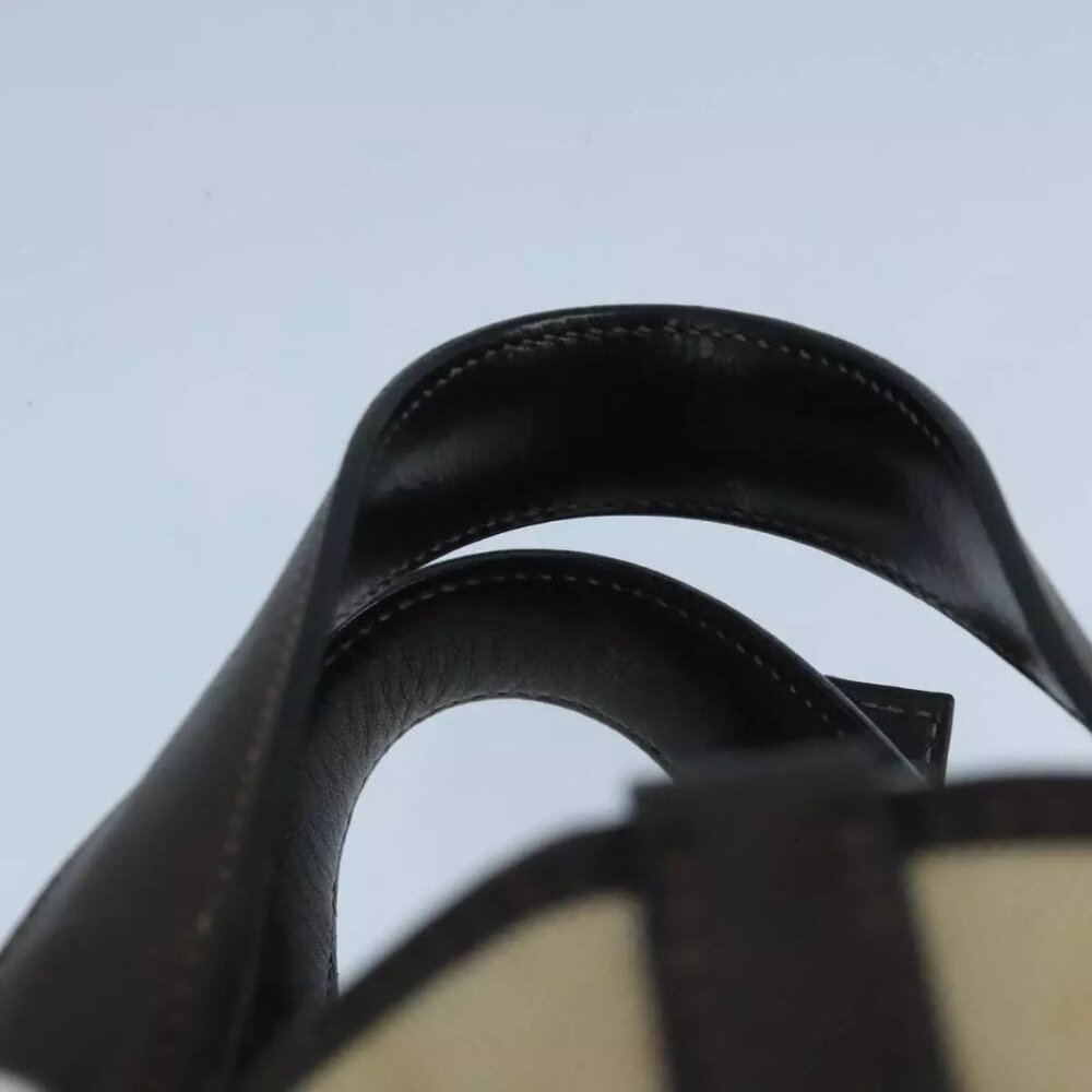 HERMES Picotan PM Hand Bag Canvas Beige Auth - Picture 11 of 14